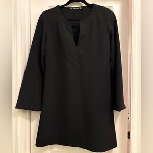 Zara Basic Medium Black Long Sleeve Dress